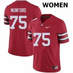 NCAA Ohio State Buckeyes Women's #75 Thayer Munford Red Nike Football College Jersey EGM7145JP